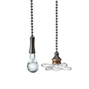 TWDRTDD Ceiling Fan Pull Chain 6" Royal Designs Fan and Light Bulb Shaped Pull Chain Set ,ORB,One Pair