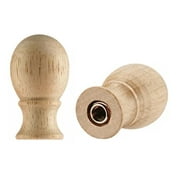 TWDRTDD Lamp Finial, 2-Pack Wood Ball Shaped Lamp Shade Finial Cap Knob Decoration Accessories for Table Lamps Floor Lamps,Wooden,1/4-27 IPS
