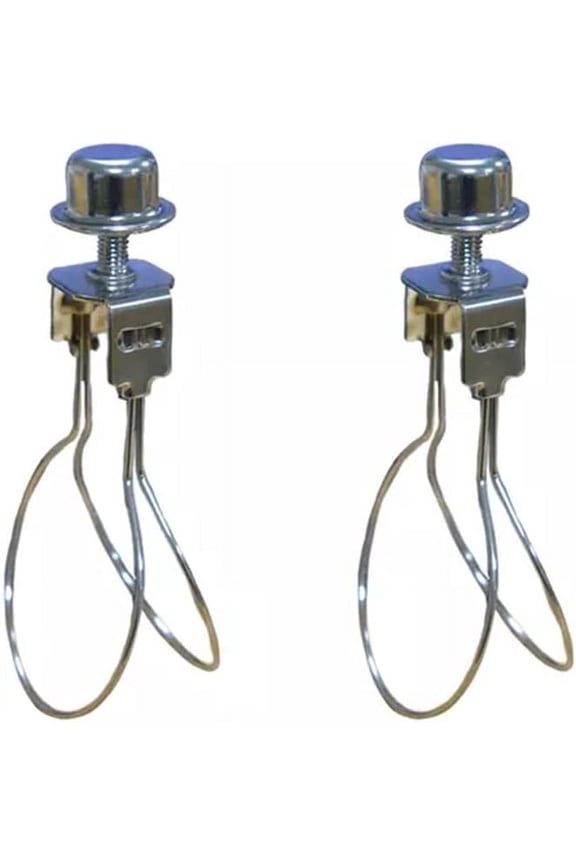Lamp Shade Light Bulb Clip Adapter Clip on with Shade Attaching Finial Top,2-Pack,Sliver Color