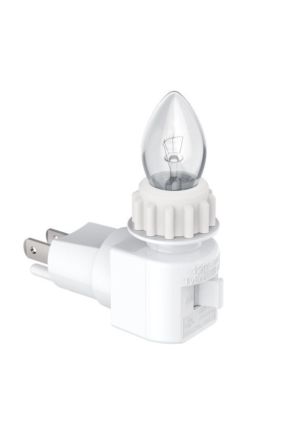 Night Light Plug in Base, 360 Rotatable Waterpfoof Nightlight with On/Off Switch for Himalayan Salt Wall Lamp,Wall Light (White)