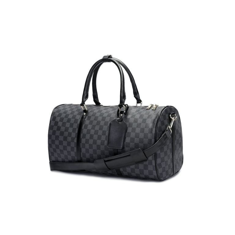 Black Damier Graphite Overnight Bag