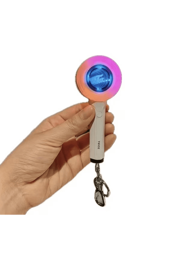 TWICE Lightstick Mini Keychain, TWICE Keyring Bag Pendant Accessories Gift (Built-in Battery)