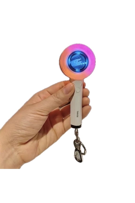 TWICE Lightstick Mini Keychain, TWICE Keyring Bag Pendant Accessories Gift (Built-in Battery)