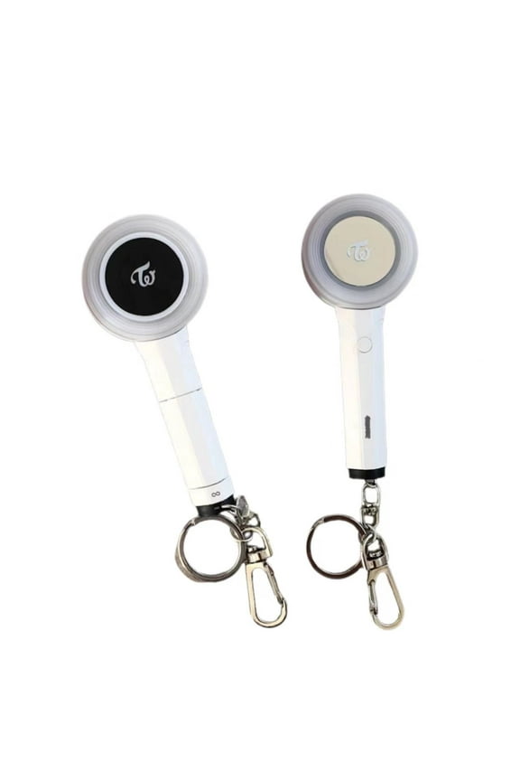 TWICE Lightstick Ver2 Keychain Kpop Mini Light Stick Official LightStick Light Colour Adjustable Concert Fans Gift Collection(Built-in battery)