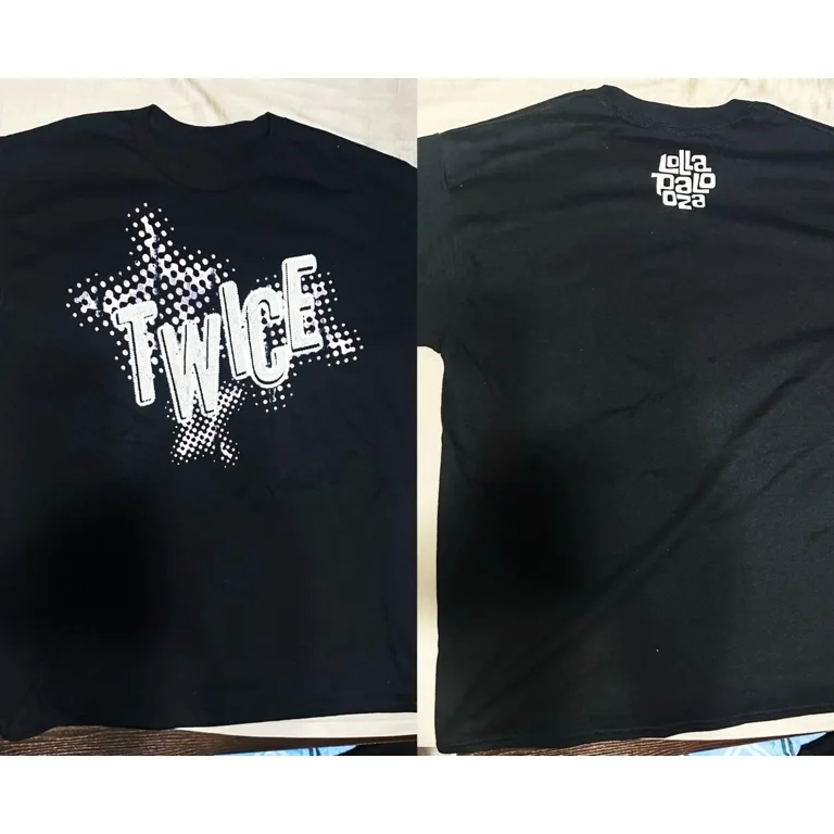 TWICE Lollapalooza 2025 Exclusive Black T-shirt - Walmart.com