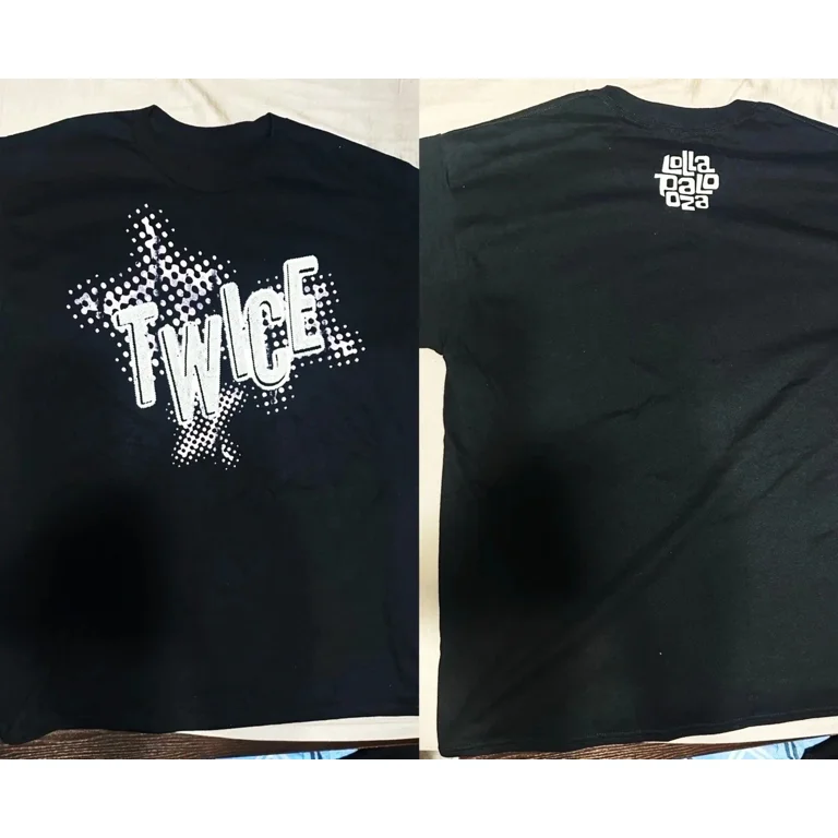 TWICE Lollapalooza 2025 Exclusive Black Unisex T-Shirt Full