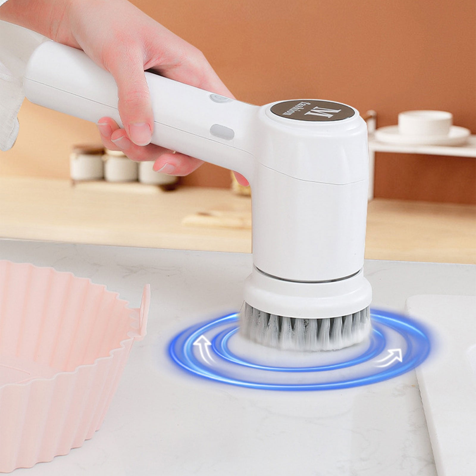 TWIFER Electric Spin Scrubber Power Cleaning Brush Shower Scrubber With ...