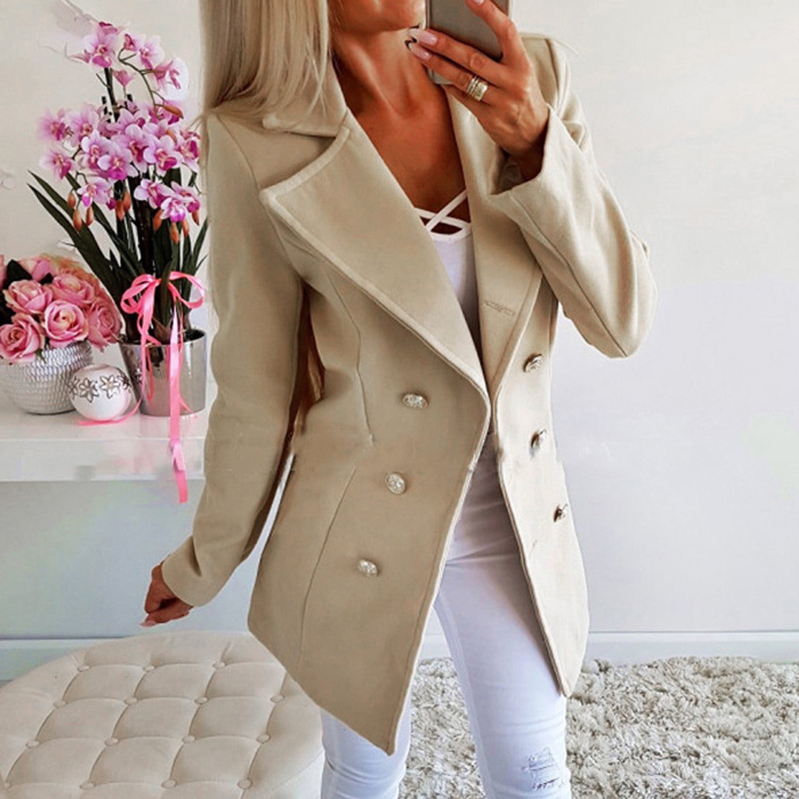 Women's plus size military jacket discount