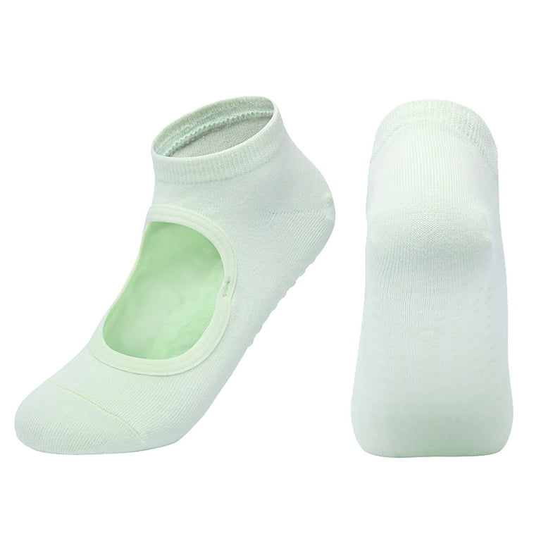 TWIFER Ladies' Solid Color Backless Grip Socks Yoga Ankle Sports Socks  Ladies' Anti Slip Slippers Socks