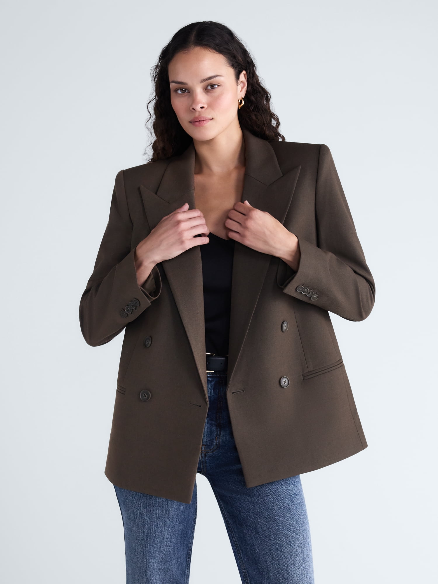 Scoop Women's Double Breasted Blazer, Sizes XS-XXL