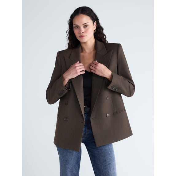 Scoop Women's Double Breasted Blazer, Sizes XS-XXL