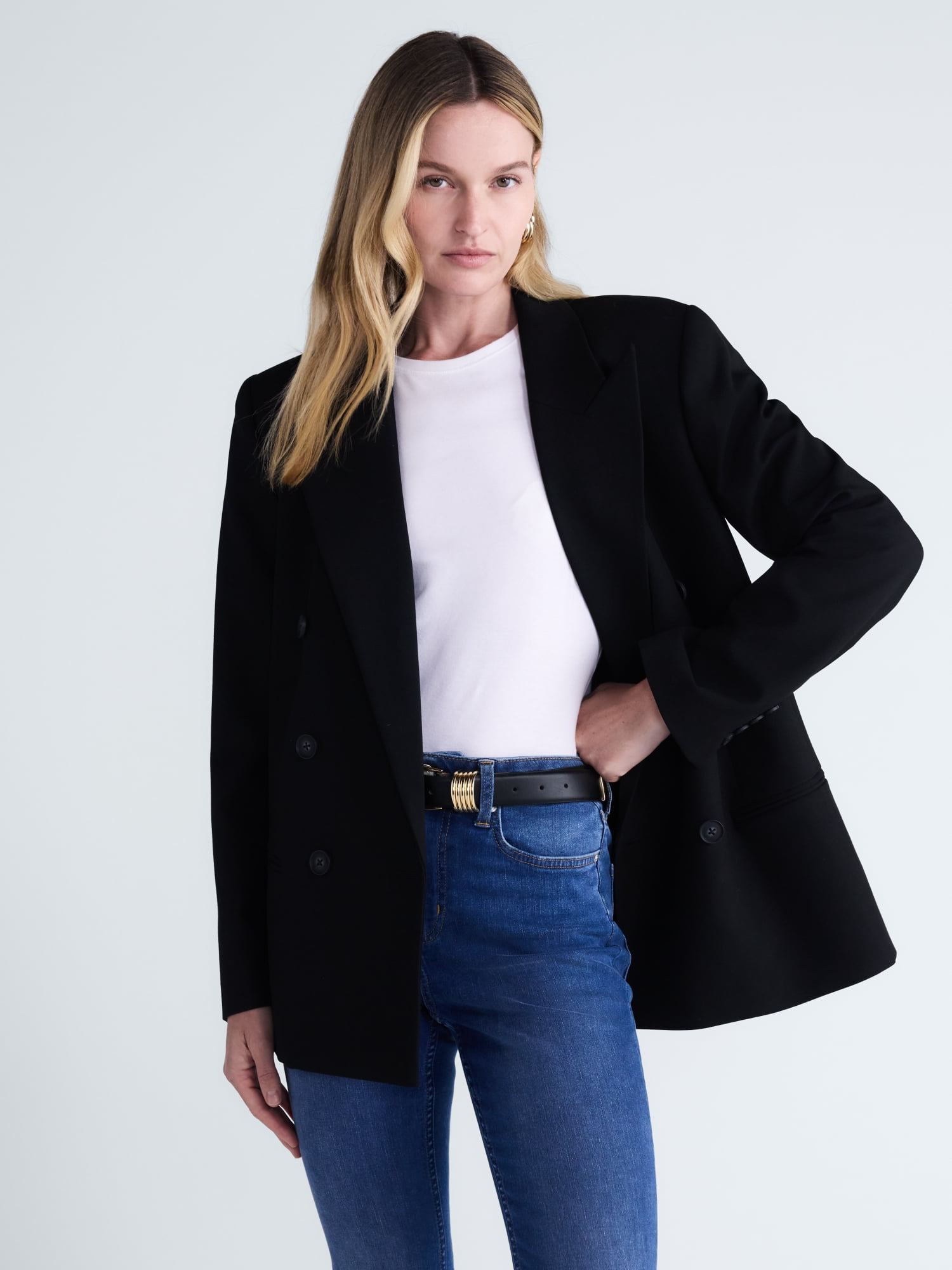 Scoop Women's Double Breasted Blazer, Sizes XS-XXL