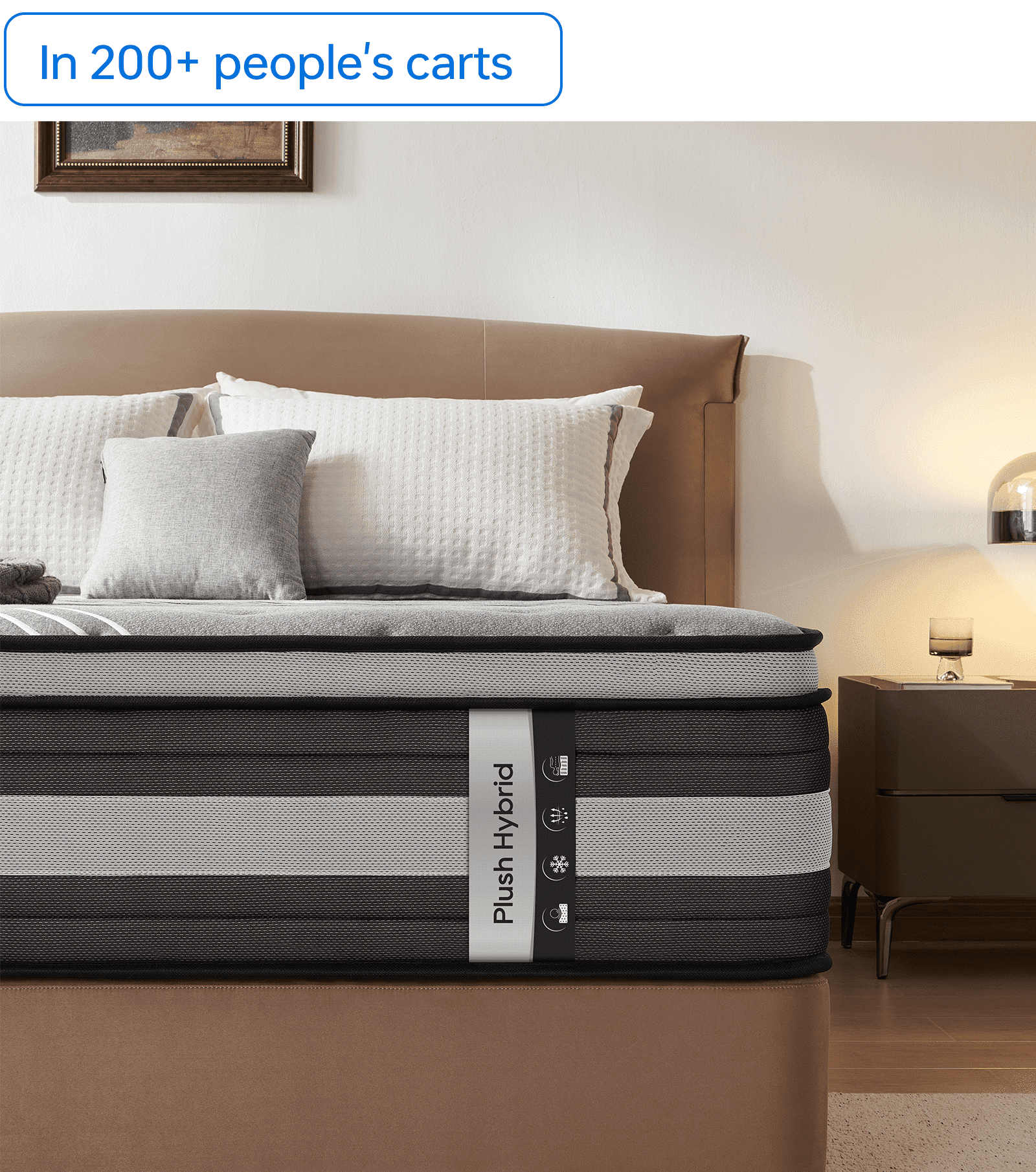 TWIN XL-2 Size 12-Inch Medium Firm Hybrid Mattress in a Box, Euro Top with ActiveCool Gel Memory Foam for Pressure Relief & Motion Isolation, Fiberglass-Free, CertiPUR-US Certified