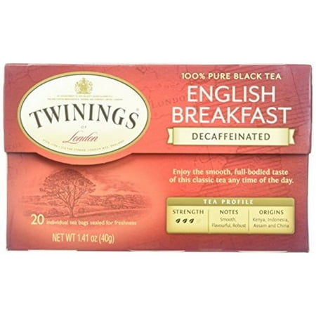 TWININGS TEA, TEA,DECAF,ENGLISH BREAKF 20 BAG