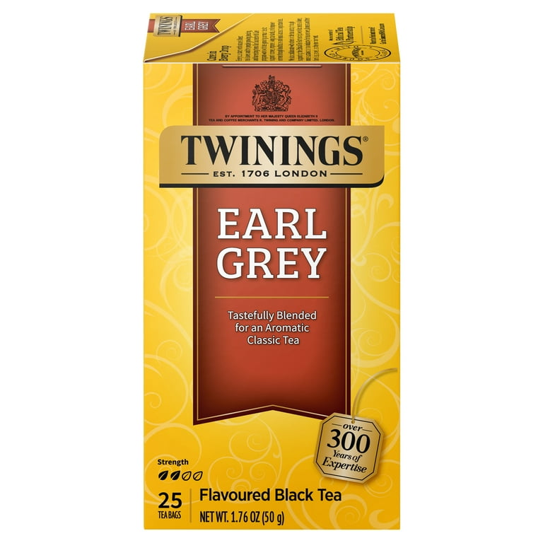 Twinings of London Earl Grey Black Tea, 25 Bags / Box