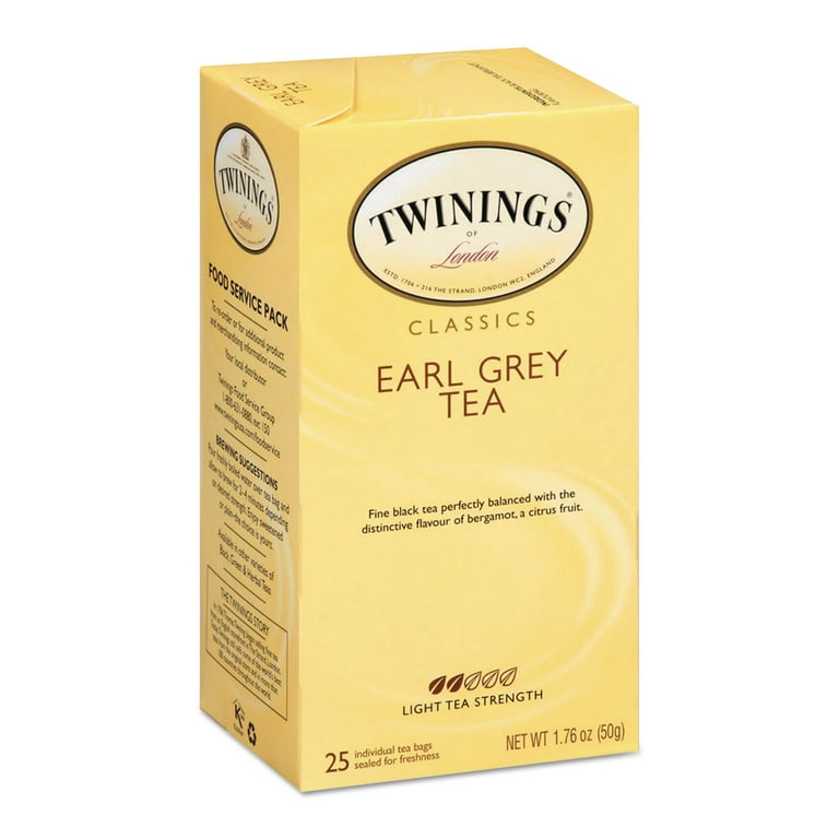 Tea Bags, Earl Grey, 1.76 oz, 25/Box Tea Bags, Earl Grey, 1.76 oz, 25/Box