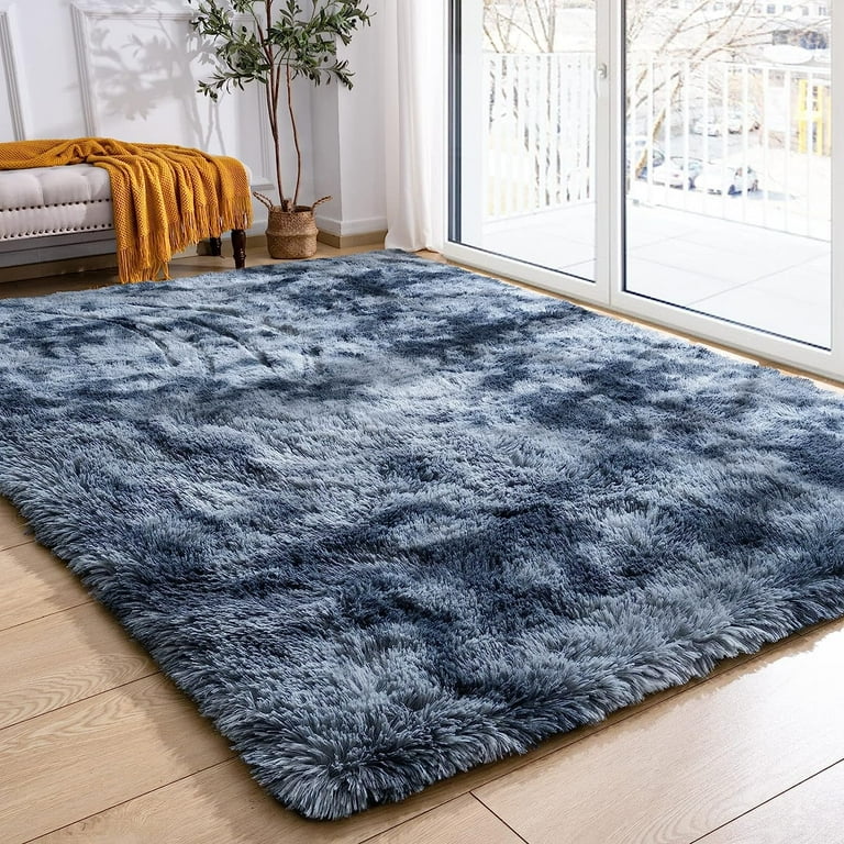 TWINNIS Plush Modern Abstract Shag Area Rug, Soft Carpets for Kids 