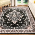 thumbnail image 1 of TWINNIS Area Rug Flowers Boho Design Rug for Living Room,Bedroom,4'x6',Black, 1 of 7