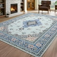 thumbnail image 1 of TWINNIS Area Rug for Living Room Persian Rug Vintage Boho Carpet for Bedroom,Gray/Blue,5'x7', 1 of 7