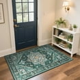 thumbnail image 1 of TWINNIS Boho Area Rug Soft Indoor Living Room Carpet,Green Bohemian Rug for Bedroom,2'x3'Non-Slip Washable Decorative Rug, 1 of 7