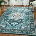 thumbnail image 1 of TWINNIS Boho Area Rug Soft Indoor Living Room Carpet,Green Bohemian Rug for Bedroom,4'x6'Non-Slip Washable Decorative Rug, 1 of 7