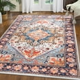 thumbnail image 1 of TWINNIS Boho Area Rug Soft Indoor Living Room Carpet,Orange Bohemian Rug for Bedroom,5'x8'Non-Slip Washable Decorative Rug, 1 of 7