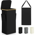 thumbnail image 1 of TWINNIS Laundry Hamper with Lid, 100L Large Tall Clothes Basket Bin with Handles, Collapsible Laundry Hamper for Bedroom, Bathroom, Dorm, Laundry Room ,Black, 1 of 7