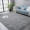 thumbnail image 1 of TWINNIS Luxury Fluffy Rugs Ultra Soft Shag Rug Carpet for Bedroom Living Room,Kids Room, Nursery,4x5.3 Feet,Gray, 1 of 8