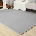 thumbnail image 1 of Junovo Modren Area Rug Soft Shag Carpet for Living Indoor Carpet,Fluffy Rugs for Kids Room/Bedroom,6'x9',Gray, 1 of 8