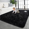 thumbnail image 1 of TWINNIS Shag Area Rug,5'x8'Soft Fluffy Area Rugs for Living Room Bedroom Kids Room Decor Carpet,Black, 1 of 7
