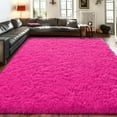 thumbnail image 1 of TWINNIS Shag Area Rug,8'x10'Soft Fluffy Area Rugs for Living Room Bedroom Kids Room Decor Carpet,Hot Pink, 1 of 7