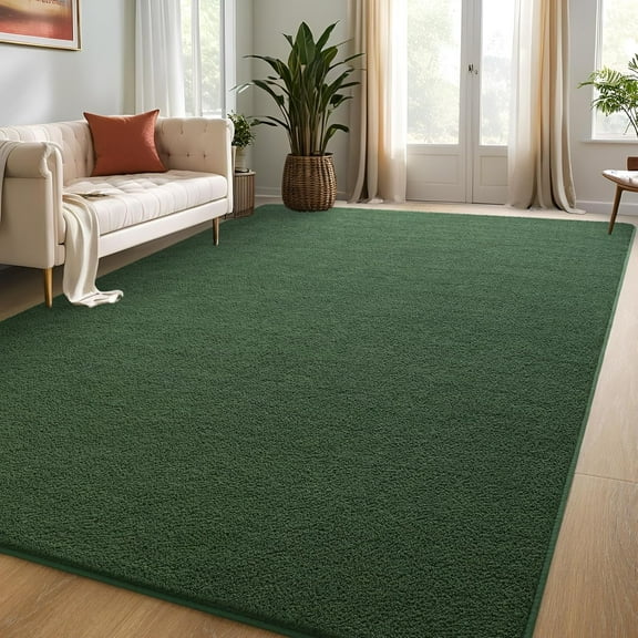 TWINNIS Soft Area Rug Modren Rugs for Living Room Memory-Foam Carpets,Softness Rugs for Bedroom,Deep Green,6'x9'