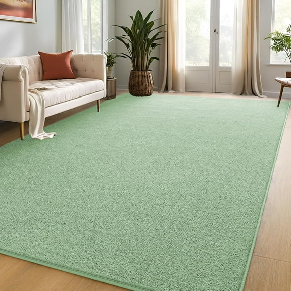 TWINNIS Soft Area Rug Modren Rugs for Living Room Memory-Foam Carpets,Softness Rugs for Bedroom,Matcha Green,6'x9'