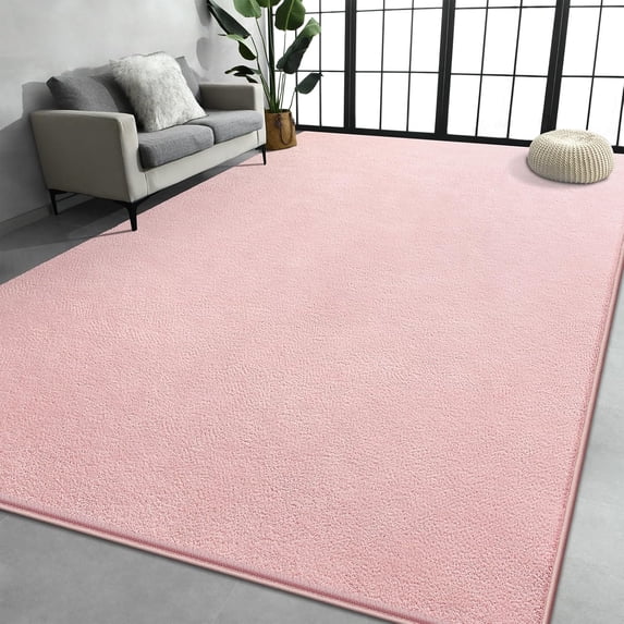 TWINNIS Soft Area Rug Modren Rugs for Living Room Memory-Foam Carpets,Softness Rugs for Bedroom,Pink,6'x9'