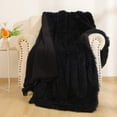 thumbnail image 1 of TWINNIS Super Soft Shaggy Long Faux Blanket, Washable Warm Throw Blanket for Couch Sofa Chair,50"x60",Black, 1 of 6