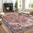 thumbnail image 1 of TWINNIS Vintage Rugs Area Rugs Non-Slip Rugs for Living Room,4'x6',Brick Red, 1 of 7