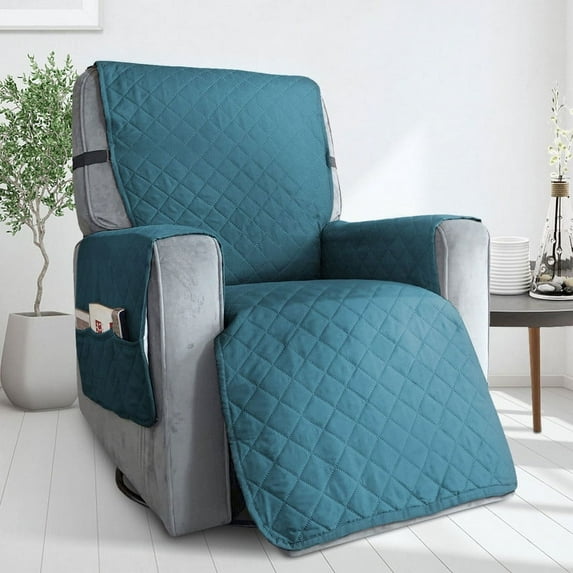 TWINNIS Waterproof Recliner Covers Dog Chair Cover Furniture Protector Sofa Slip Cover for Pets and Kids,25",Blue