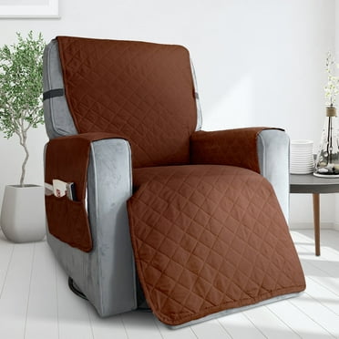 TWINNIS Waterproof Recliner Covers Dog Chair Cover Furniture Protector Sofa Slip Cover for Pets and Kids,28"Coffee