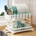 thumbnail image 1 of TWINS CHA & SAL Over Sink 2-Tier Dish Drying Rack, Kitchen Organizer Shelf, Storage Drainer - Dish Racks, 1 of 4