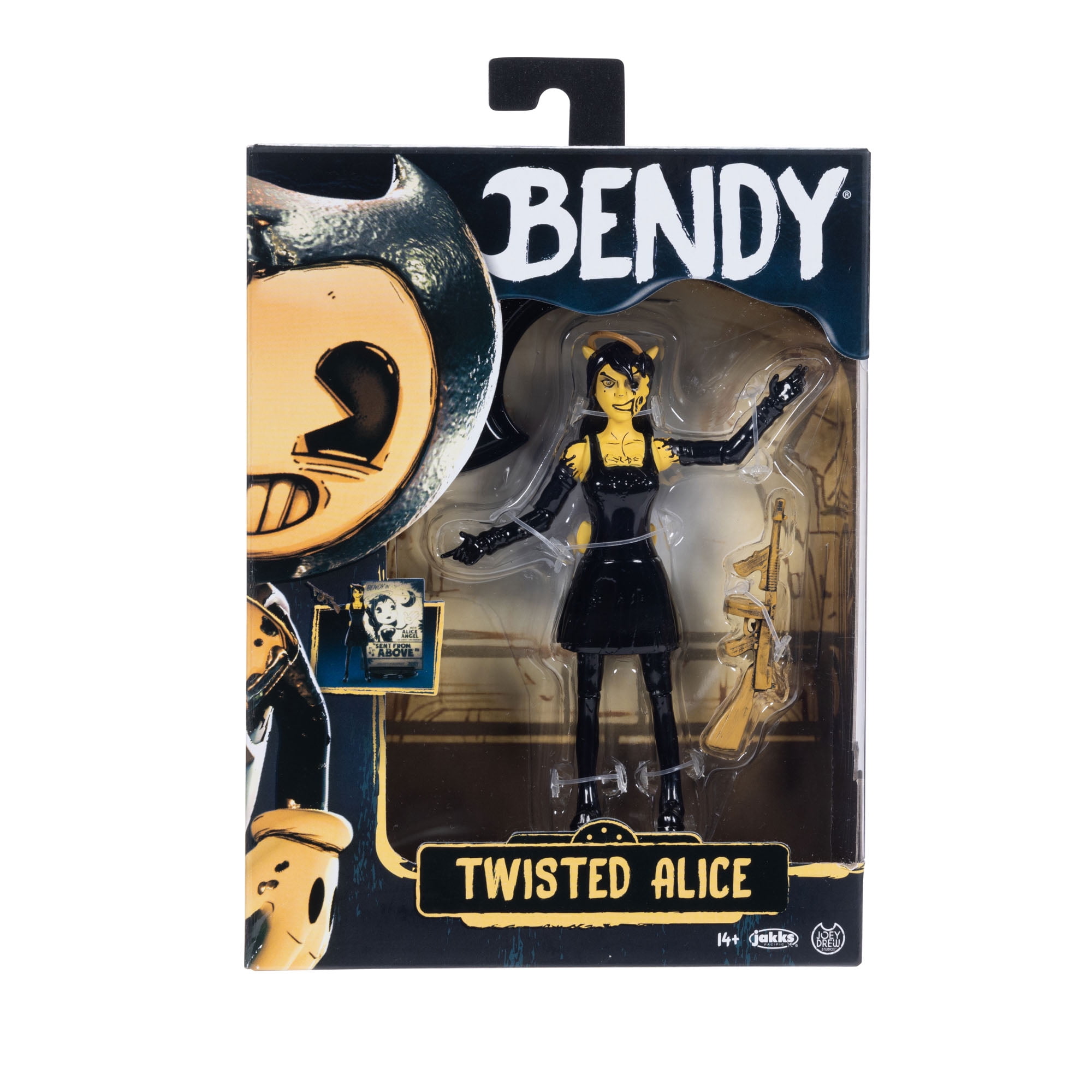 Bendy and the ink Machine Action Figures Twisted Action Figure with Tommy Gun