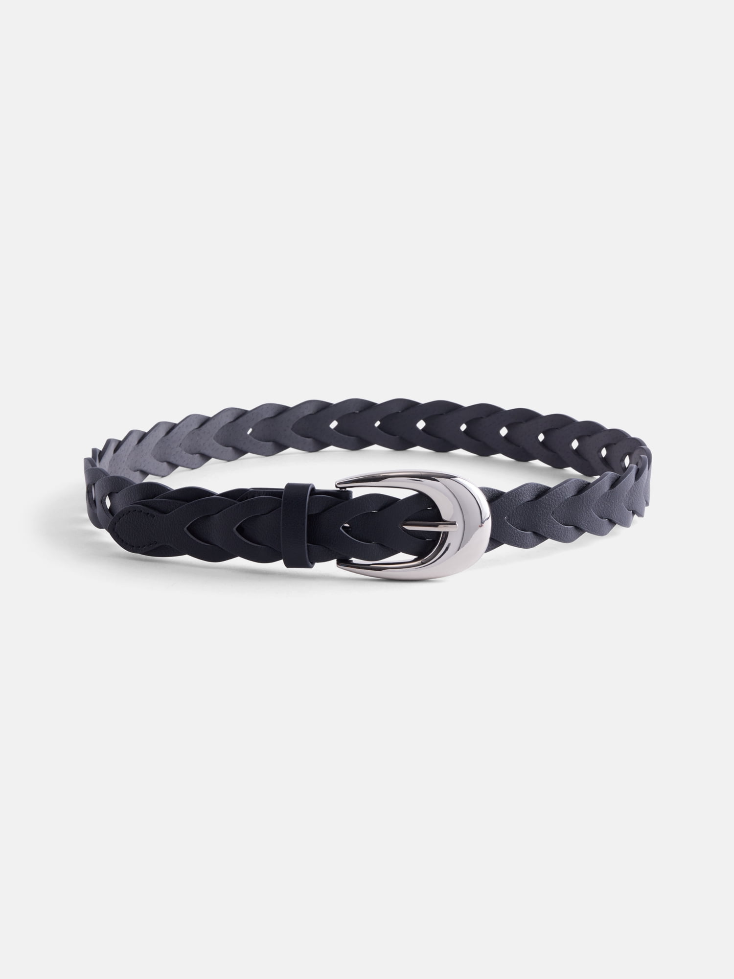 Scenario Women's Twisted Braid Belt, Black