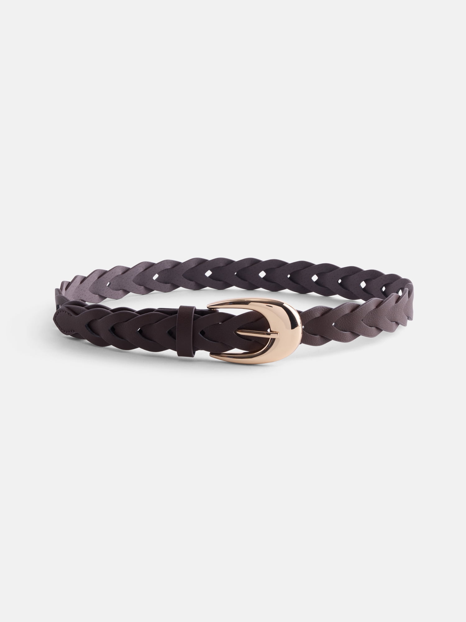 Scenario Women's Twisted Braid Belt, Dark Brown