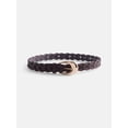thumbnail image 1 of Scenario Women's Twisted Braid Belt, Dark Brown, 1 of 4