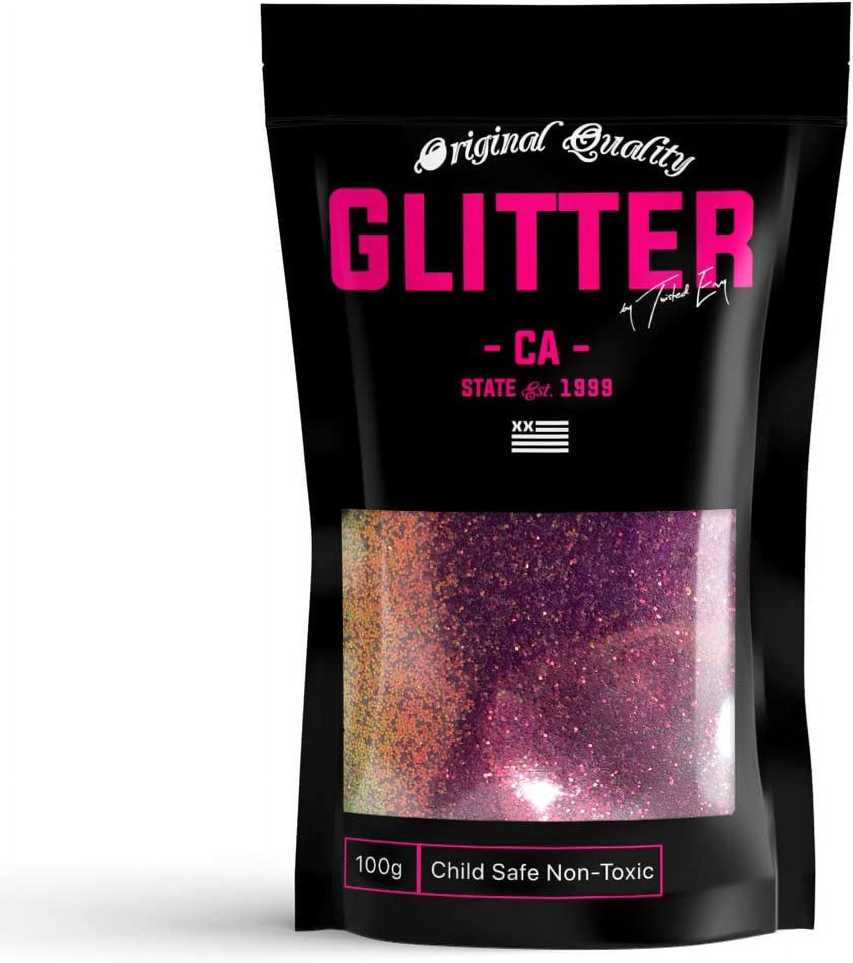 Hot Pink Fairy Dust Glitter 5/8 Fold Over Elastic