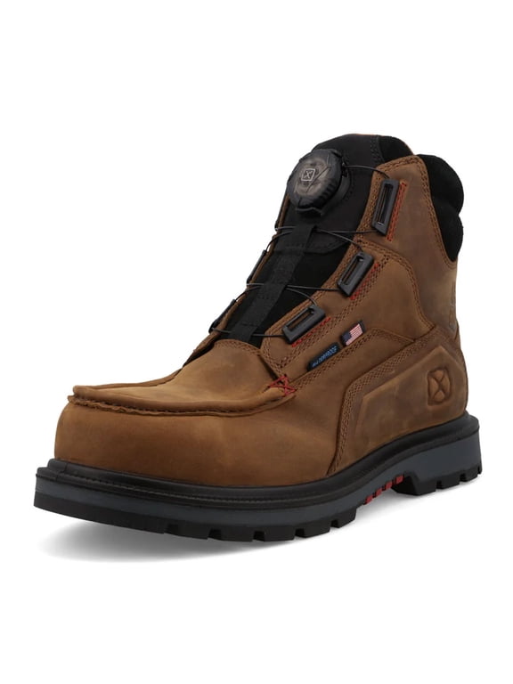 6" Quick Draw Work Boot, Color: Brown & Black, Size: 10, Width: W (MDANW02-W-10)