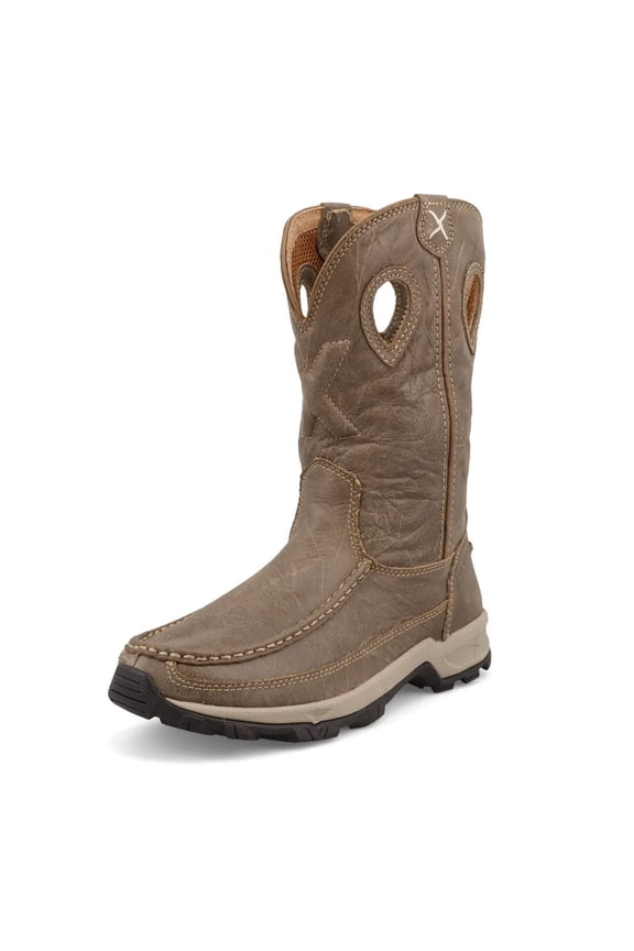Adult Female 10in Pull On Hiker Boots, Color: Mushroom, Size: 8, Width: W