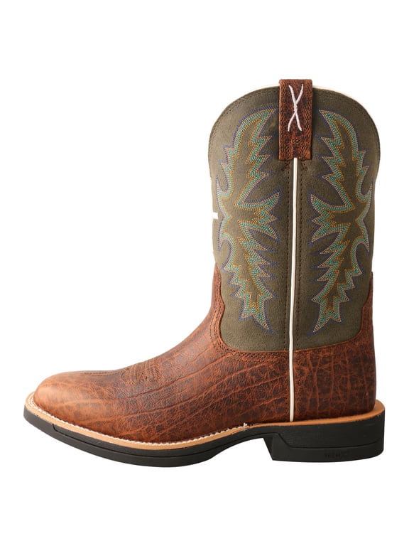 Adult Male 11" Tech X Boots, Color: Brown/Green, Size: 10, Width: D