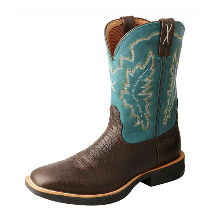 TWISTED X Adult Male 11 Tech X Boots Color Chocolate Teal Size 11 Width D Walmart