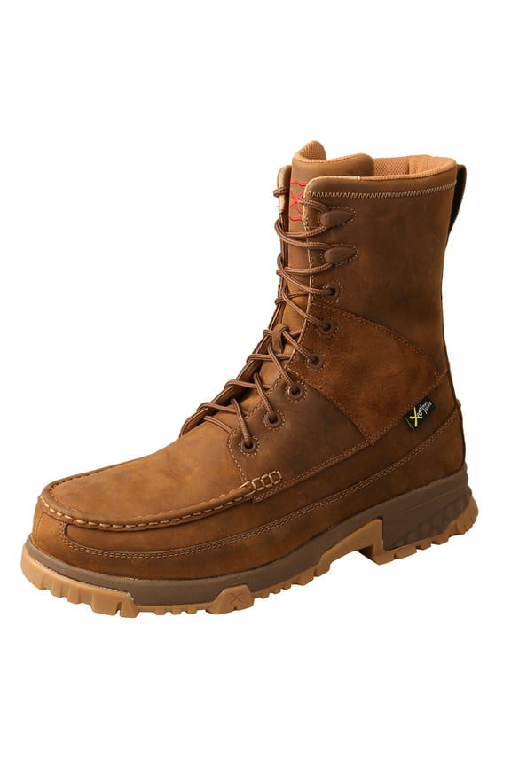 Adult Male CellStretch Comp Toe Distressed Saddle Work Boots, Size: 9.5, Width: M