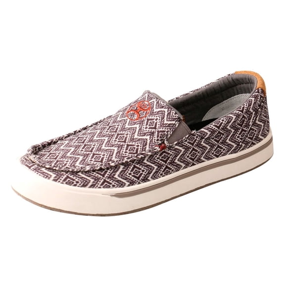 TWISTED X Adult Male Hooey Slip-On Loper Casual Shoes, Color: Black & White, Size: 12, Width: M
